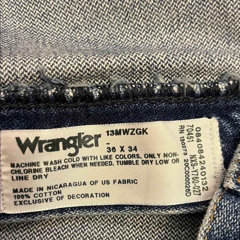 Wrangler Men's 13MWZGK Blue Jeans size 36X34